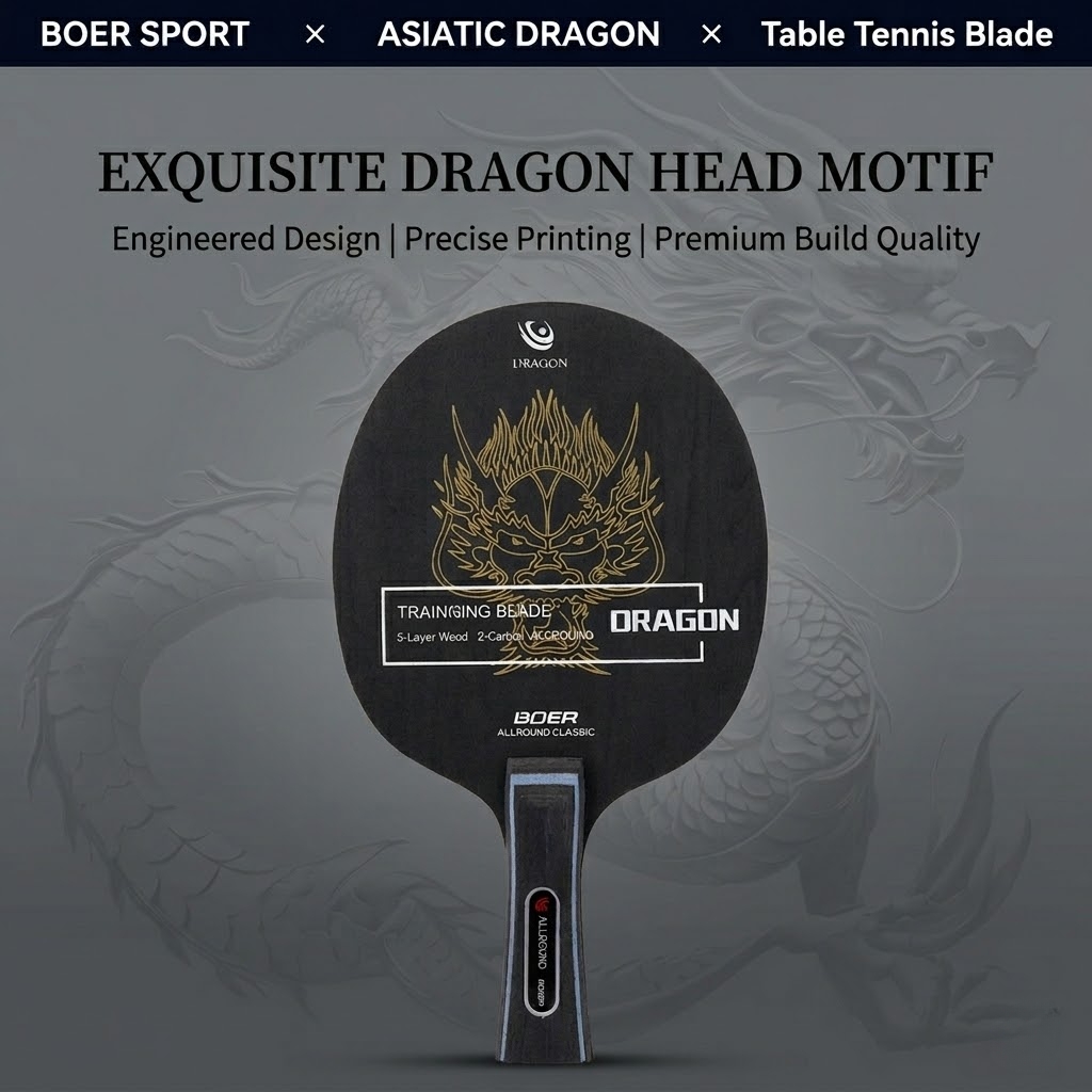 Table Tennis Zhang Jike - Boer Asia Dragon Tischtennisschläger Holz 5