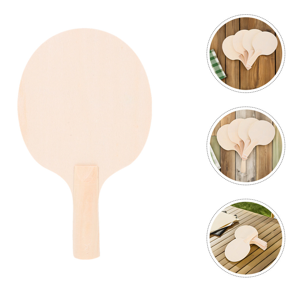 Table Tennis Racket - 4 Paar DIY Tischtennisschläger-Rohlinge, unbehandelte Holzschläger-Basen,
