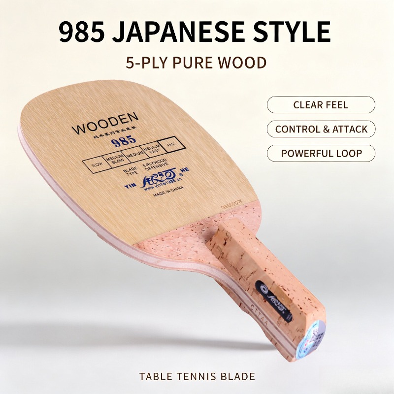 Table Tennis In Japanese - YINHE 985 Japanisches Penhold Tischtennisschläger-Holz 5-Schicht