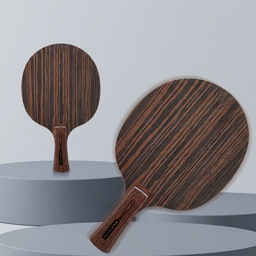 Table Tennis Racket - Tischtennisschläger aus Ebenholz, Schnellangriffs-Design, 5 Holz