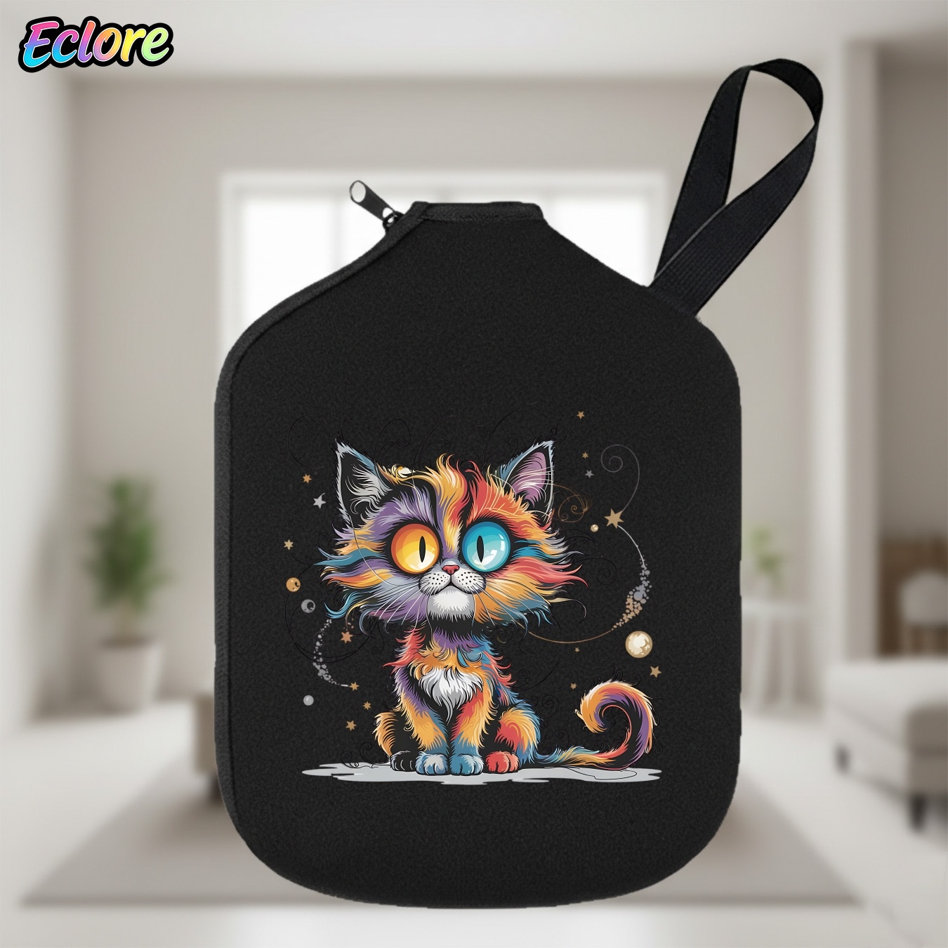 Table Tennis Racket - Galaxy Star Cat Pickleball-Schlägertasche, weich, langlebig,