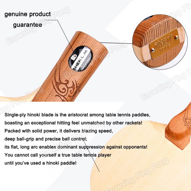 1-lagiges Hinoki Tischtennissc – Table Tennis Racket Bewertung und Preis